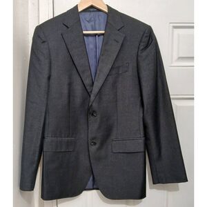 Suit supply mens size 38 gray blazer jacket super 110's pure wool Italian